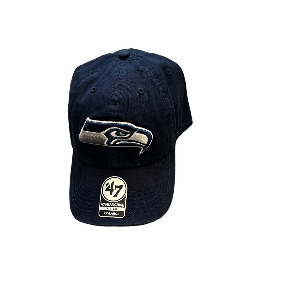 Seattle Seahawks Logo Fitted Hat‎ Cap Size XXL 2XL